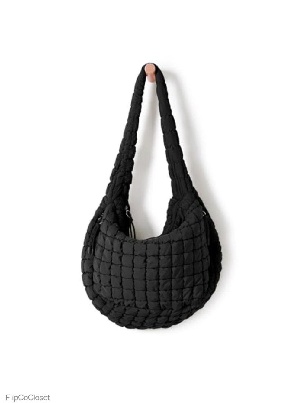Quilted Carryall Tote Bag Lightweight Padding Crossbody Hobo Shoulder Bag